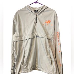 NWOT new balance waterproof windbreaker 3/4 zip with kangaroo pocket